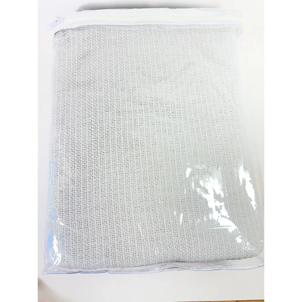 Madison Park Full/Queen Cotton Woven Blanket Gray Fresh Spun NIP